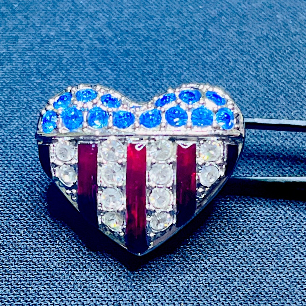 Swarovski Crystal American Flag Pin